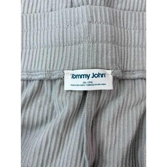 Tommy John men's‎ 2XL grey zen ribbed lounge shorts 8" inseam casual stretch - Picture 5 of 6